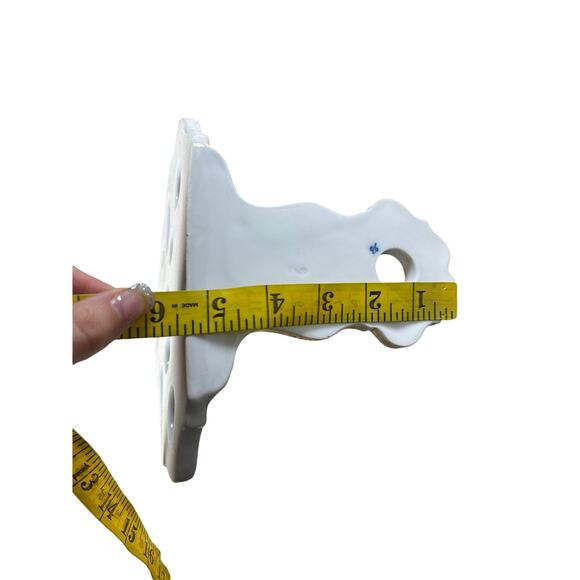 Vtg Meissen style Blue Onion Wall Utensil Holder - 10 slots- cottagecore - Picture 9 of 12